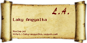 Laky Angyalka névjegykártya